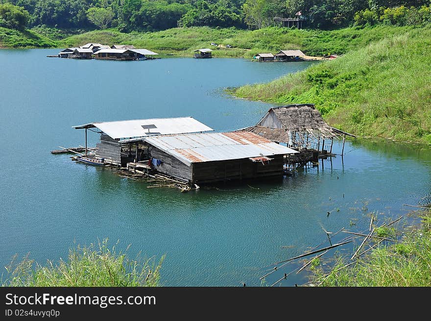 Fisherman village in Lamnamnan Nation Park ,Thailand