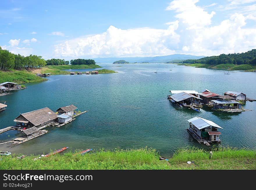 Fisherman village in Lamnamnan Nation Park ,Thailand