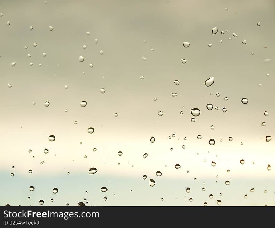 Background with drops on the window