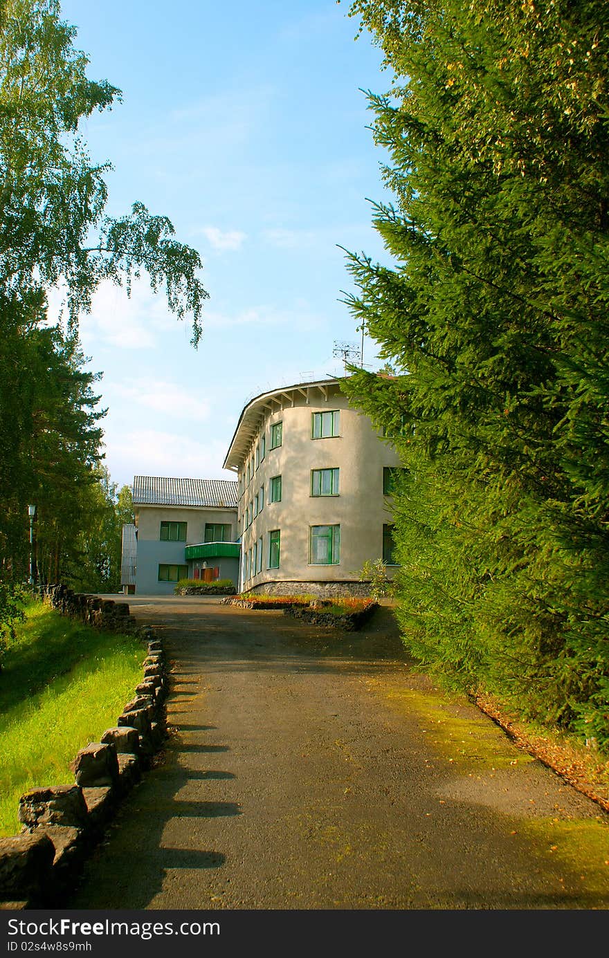 Hotel in forest