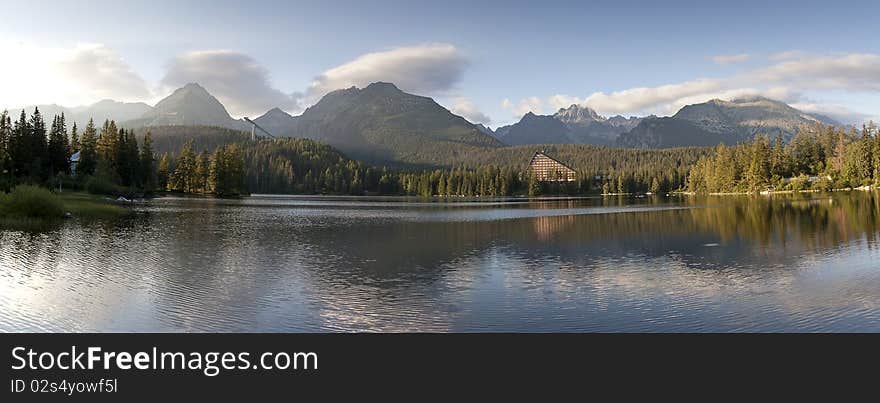 Strbske pleso - lake in high Tatras