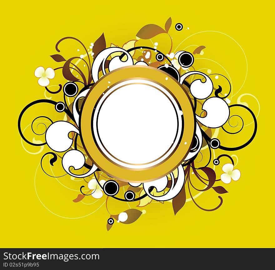 Frame is decorated design elements. Frame is decorated design elements