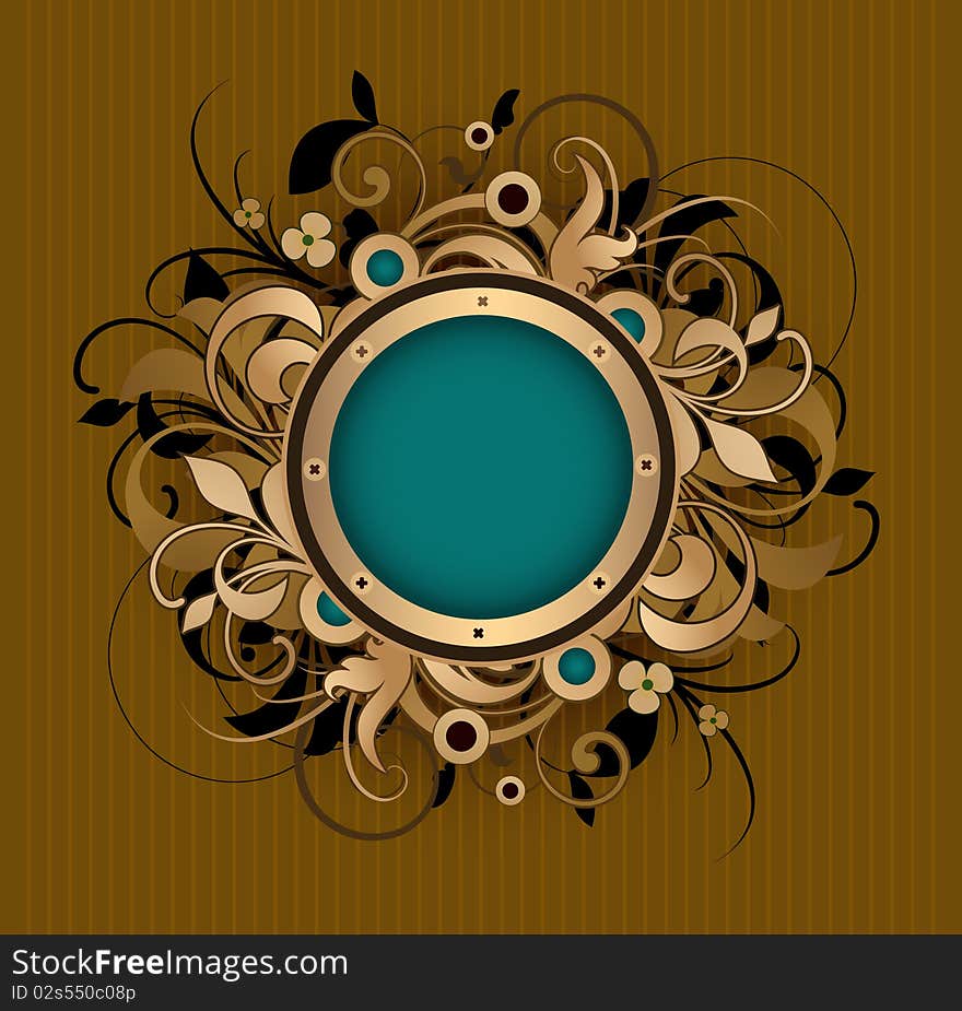 Frame is decorated design elements