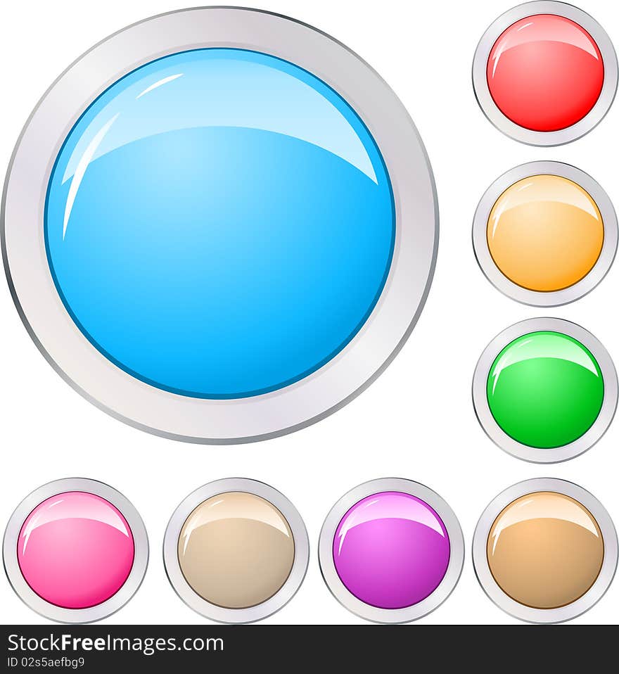 A different colors buttons set