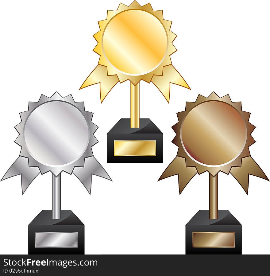 Gold, silver and bronze awards