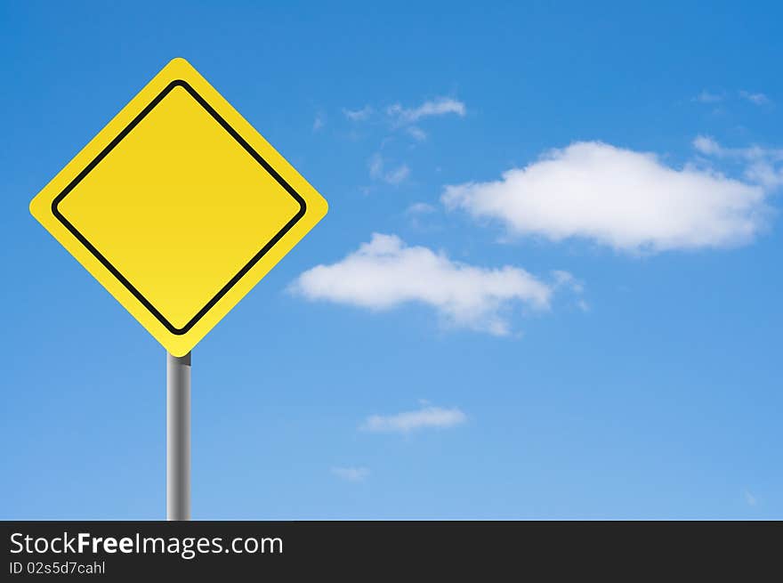 Empty sign on sky  background. Empty sign on sky  background.