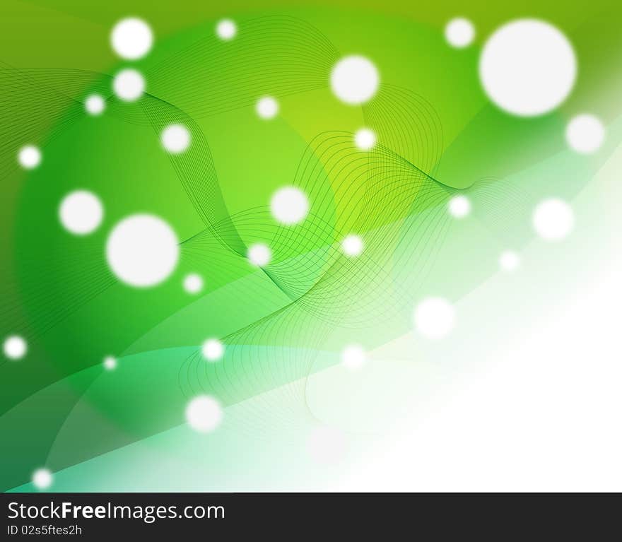 Green abstract background with copyspace