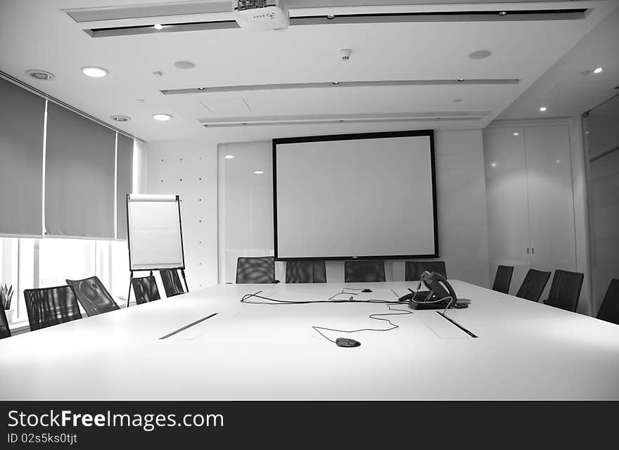 Table and chairs in the boardroom