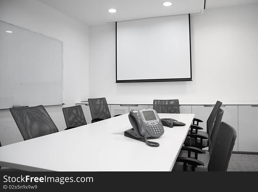 Table and chairs in the boardroom