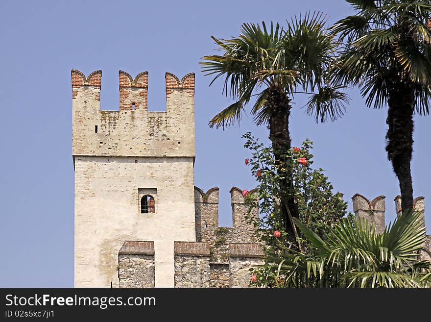 Sirmione, Scaliger castle, Lake Garda, Italy