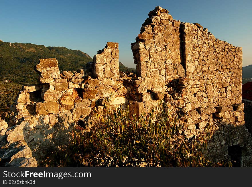 Ruins of the Old Town of Bar in Montenegro. Ruins of the Old Town of Bar in Montenegro