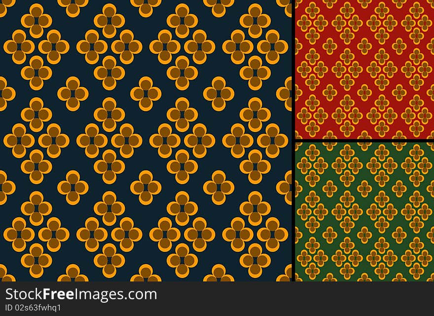 Seamless illustration of an old fabric pattern