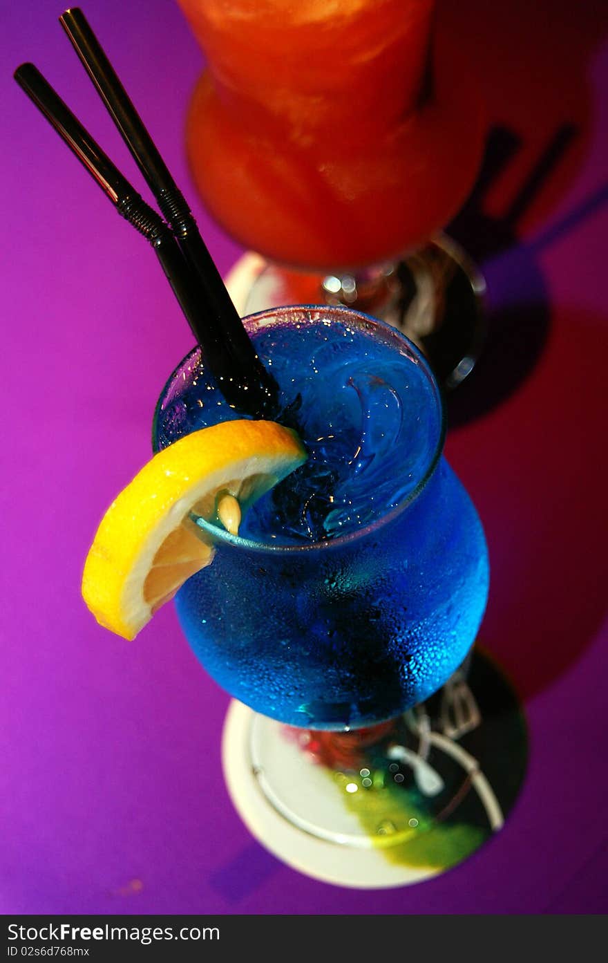 Tasty Cocktail in Blue Color