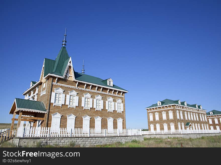 Russian style house in Manchuria city of China. Russian style house in Manchuria city of China