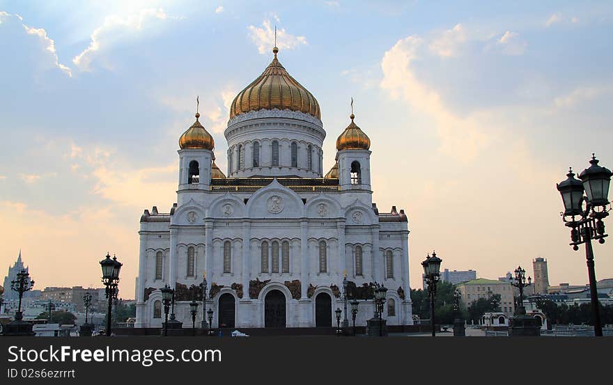 Cathedral of Christ the Savior in Moscow city of Russian