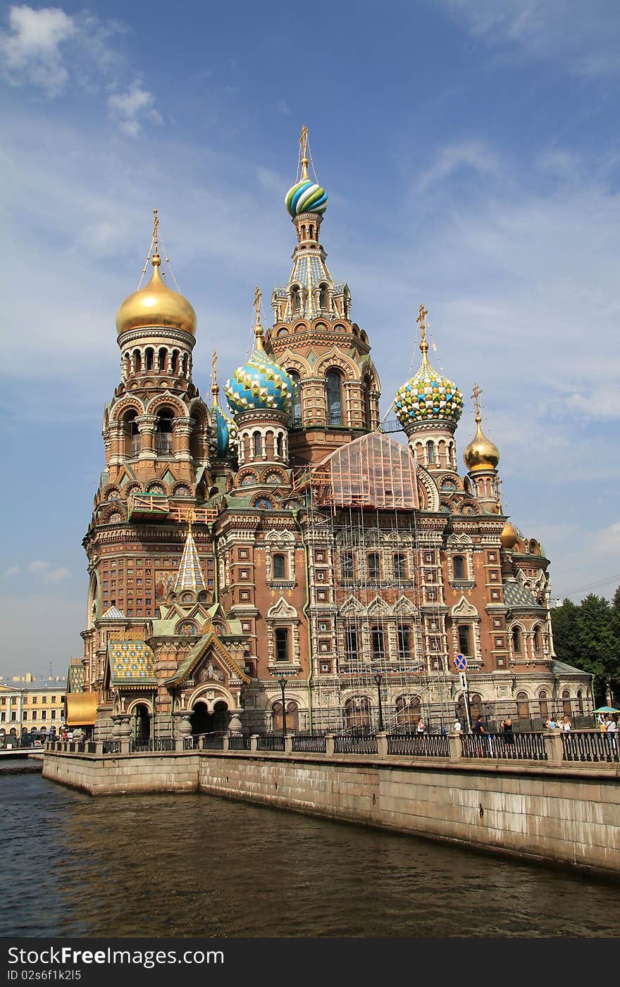 The Cathedral of the Spilled Blood in St. Peters-burg, Russia.