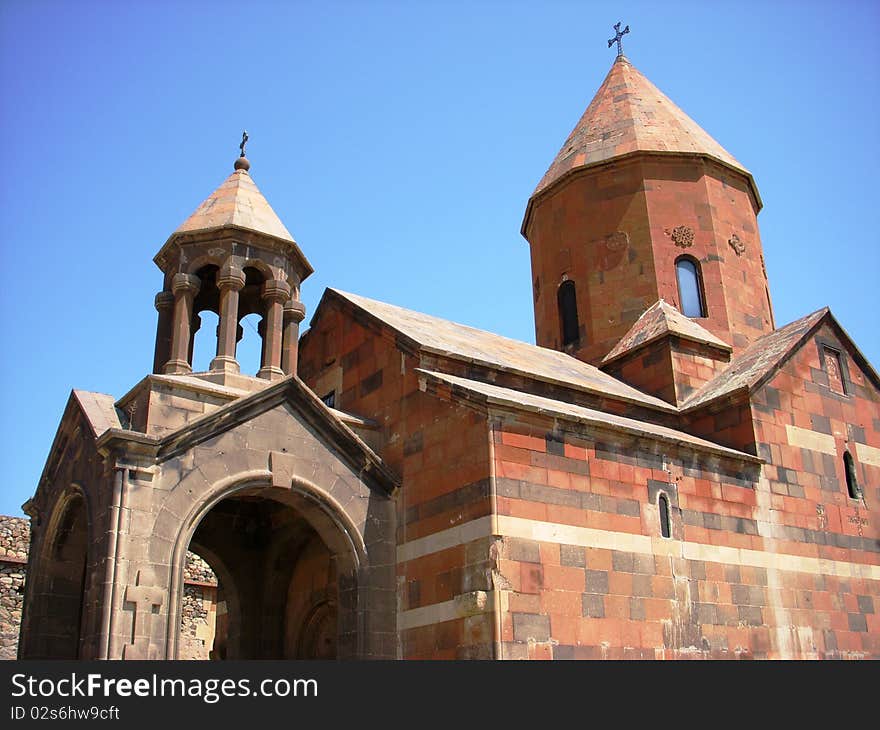 Monastery Khor Virap is a 7th century Armenian monastery in the Ararat plain in Armenia.The main church, St. Astvatsatsin, dates from the end of the 17th century. Monastery Khor Virap is a 7th century Armenian monastery in the Ararat plain in Armenia.The main church, St. Astvatsatsin, dates from the end of the 17th century