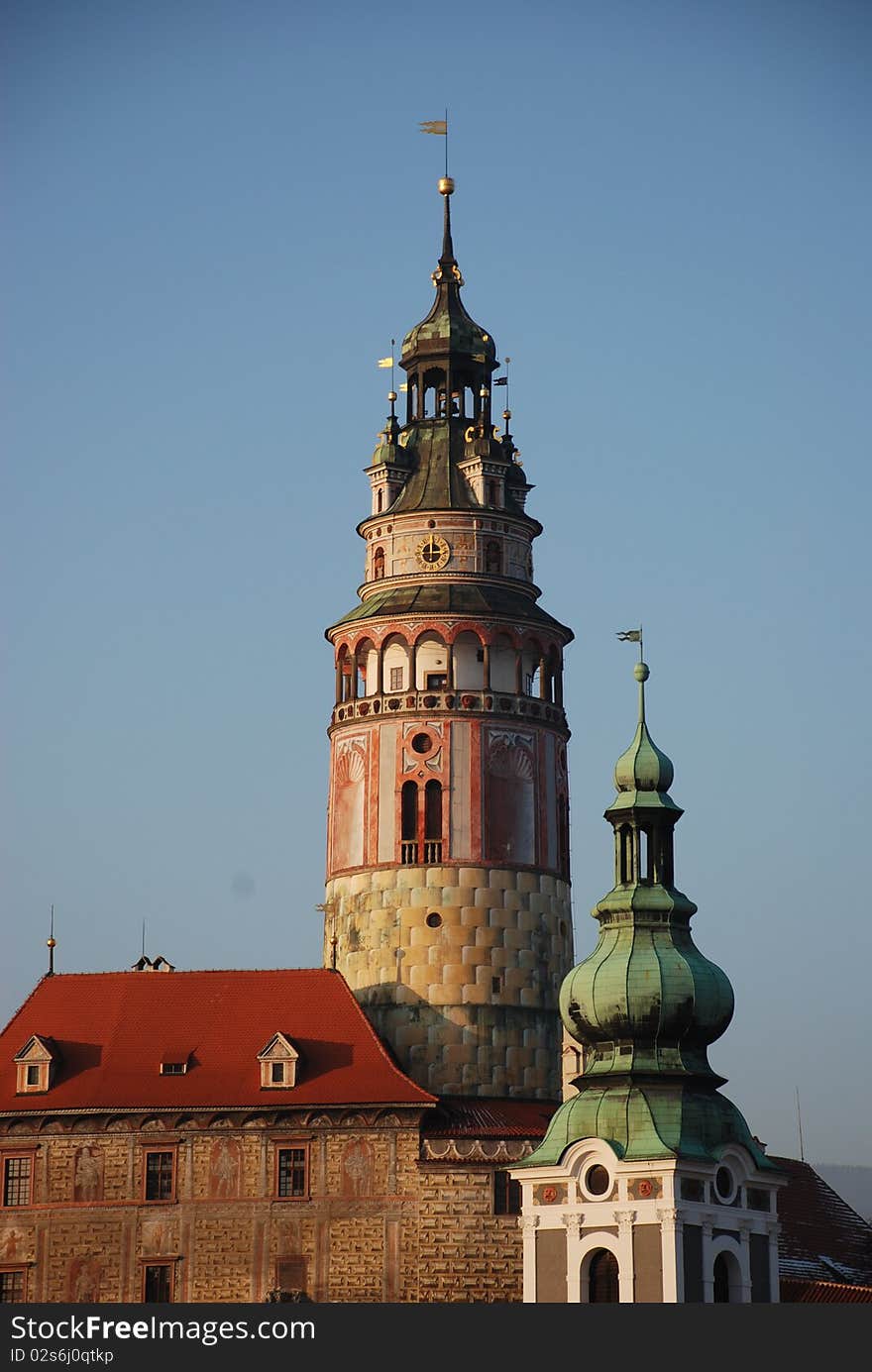 The ancient house with a tower, Prague