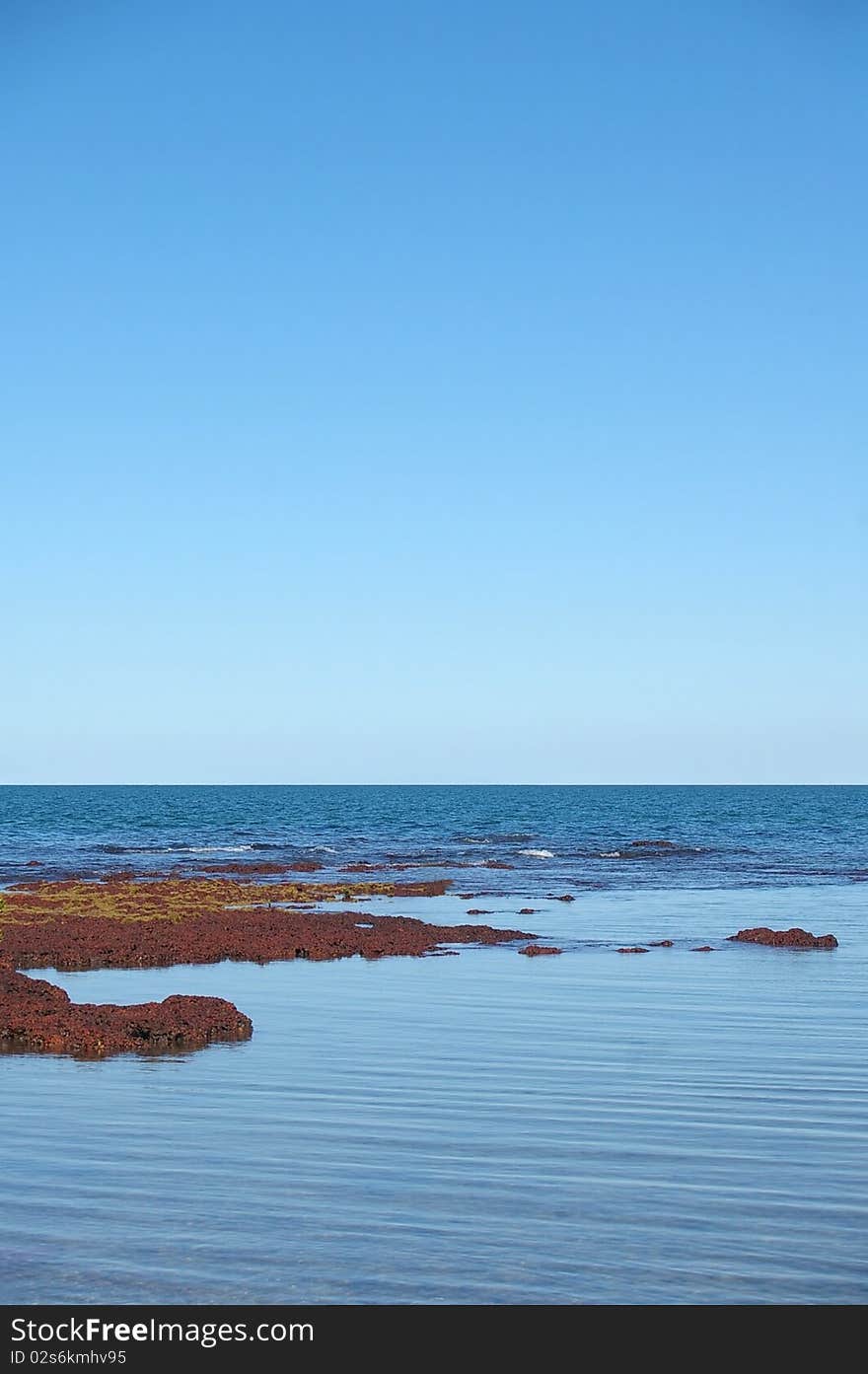 Simple clean bright sunny beach background backdrop