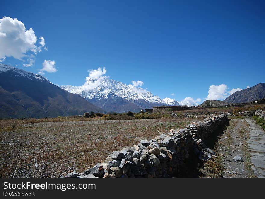 Annapurna nature and landscape in Nepal. Annapurna nature and landscape in Nepal