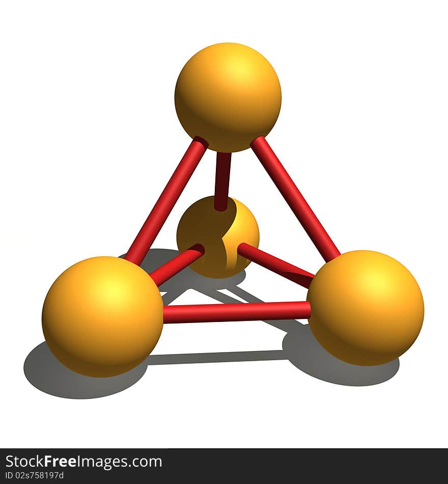 3d illustration of crystal lattice