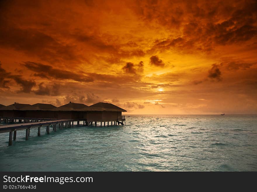 Maldives sunset