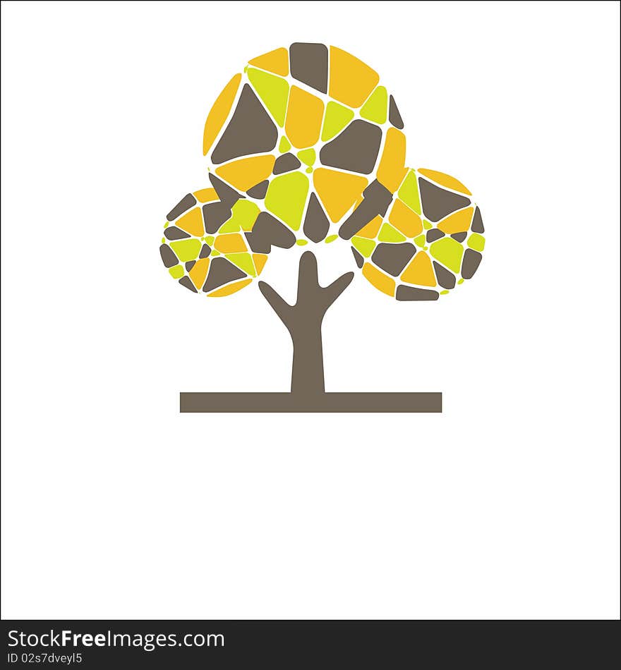 Retro tree for you. vector illustration. Retro tree for you. vector illustration