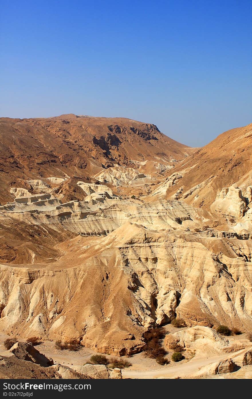 View of Negev desert in the south Israel