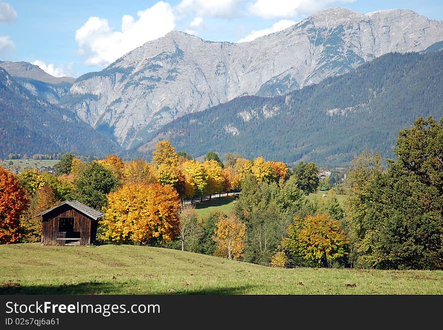 Colorful mountain landscape of austrian alps in Zell am See. Colorful mountain landscape of austrian alps in Zell am See