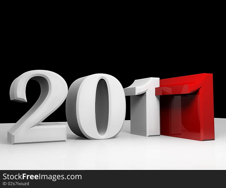 Logo of new 2011 ( 3d rendering )