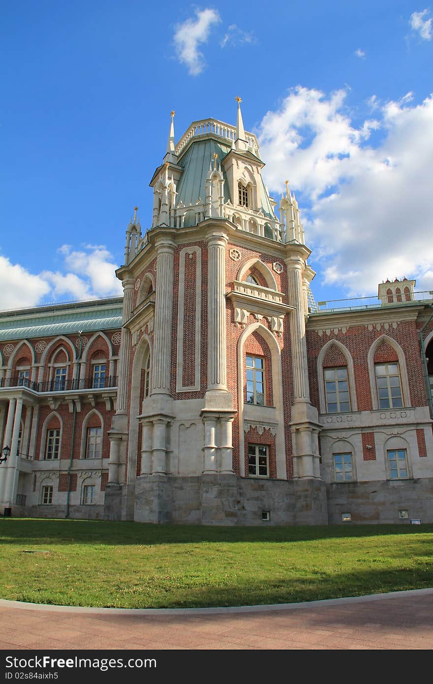 Palace in Tsaritsyno in Moscow