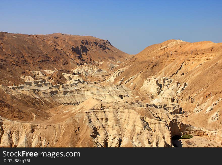 View of Negev desert in the south Israel