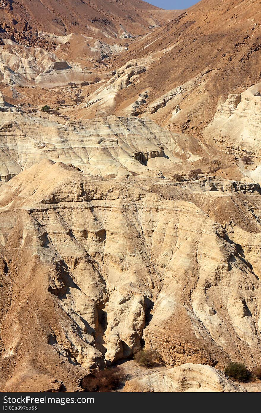 View of Negev desert in the south Israel