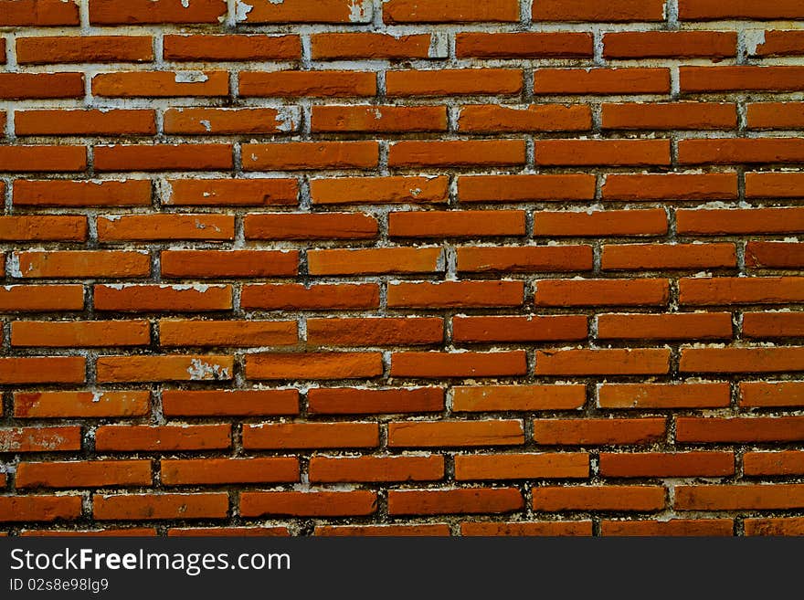 Old Wall from a red brick as a Background