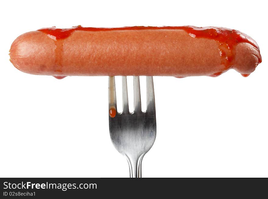 Sausage on the fork