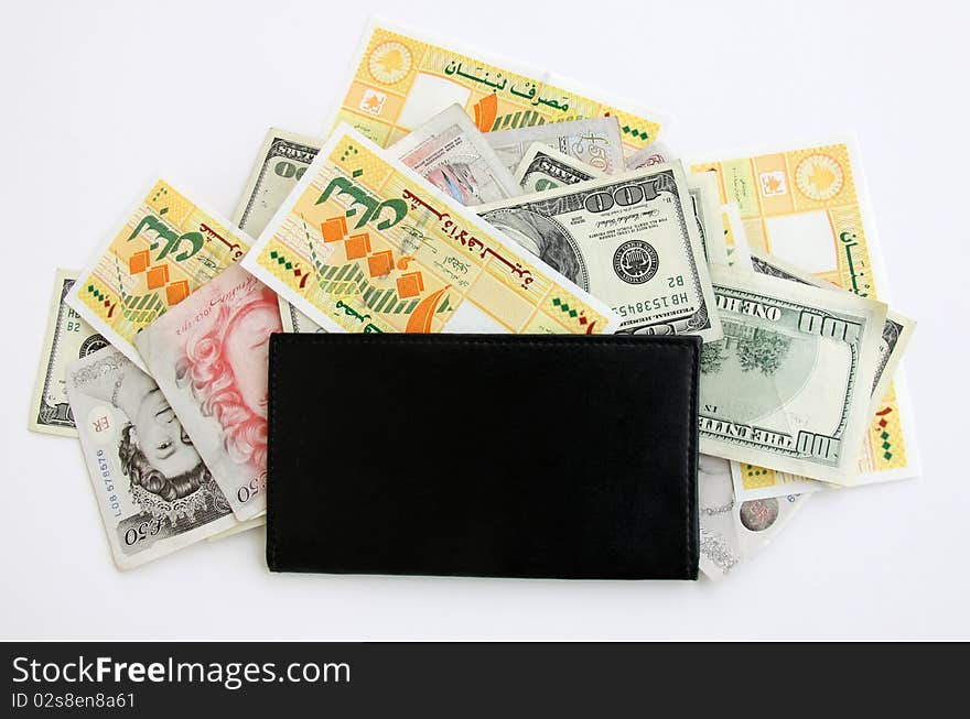 Collection of different currencies isolated on a white background. Collection of different currencies isolated on a white background