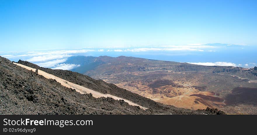 Volcano of tenerife island. Canary Islands.