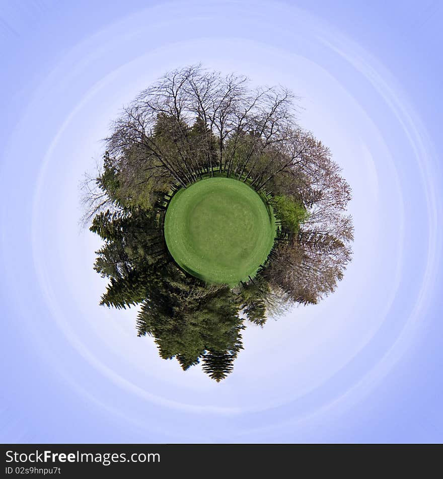 Natural View shaped as a globe