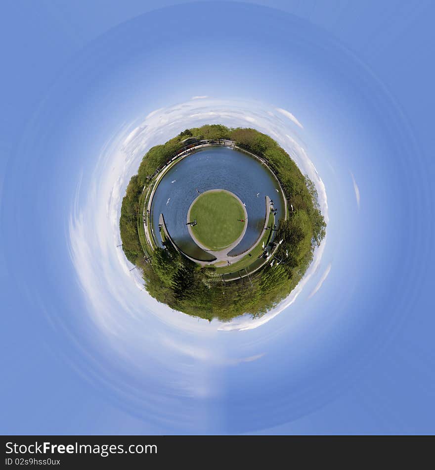 Natural View shaped as a globe