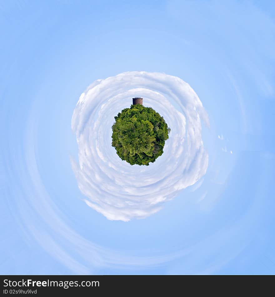 Natural View shaped as a globe