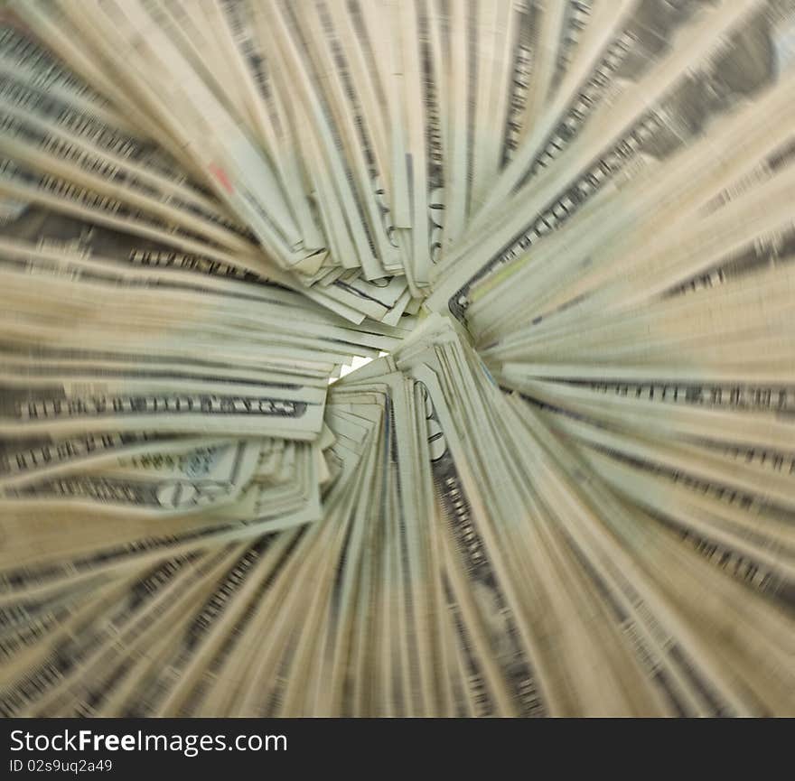 Circle Of Money: Twenty Dollar Bills, Radial Blur