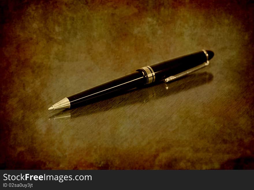 Ball point pen isolated on desktop. Ball point pen isolated on desktop