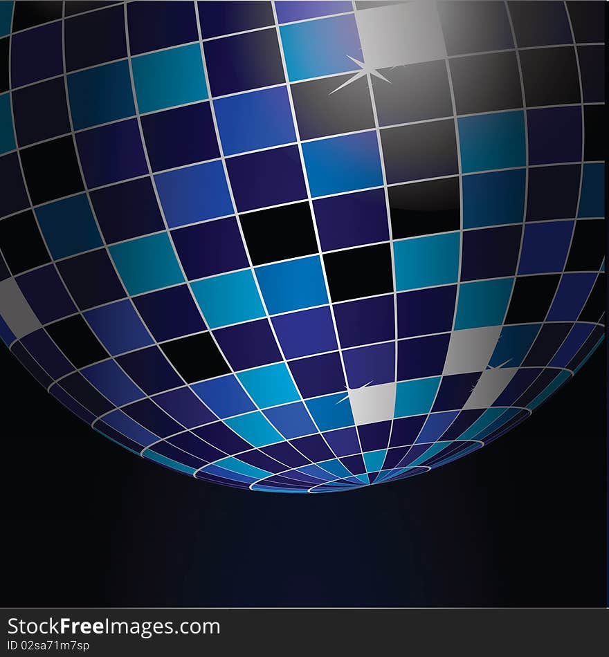 Illustration of a disco ball