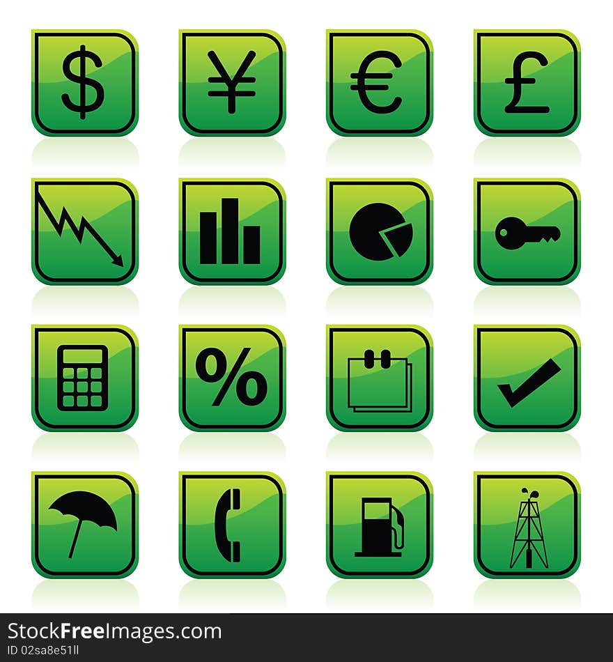 Set of various finance icons