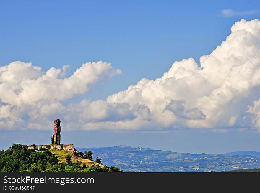 View of castle of Battifollo in Piedmont, Italy. View of castle of Battifollo in Piedmont, Italy.