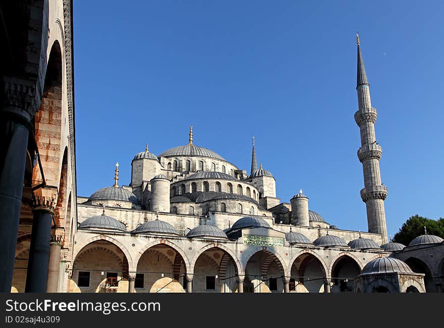 View of Blue Mosque (Sultan Ahmet) in Istanbul, Turkey