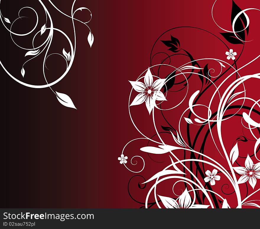 Vector floral illustration for design