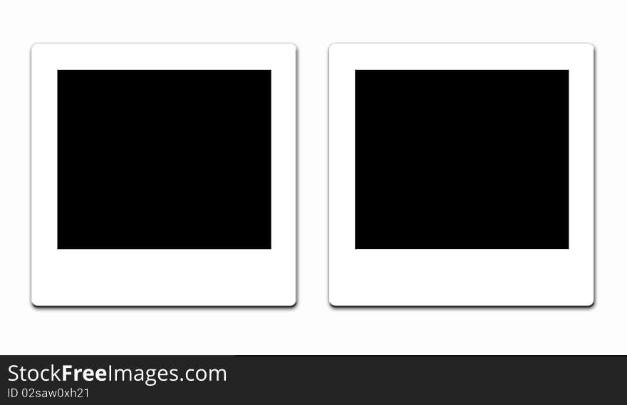 Empty fotoframe on white background