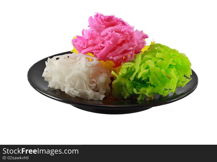 Traditional Thai style colorful dessert