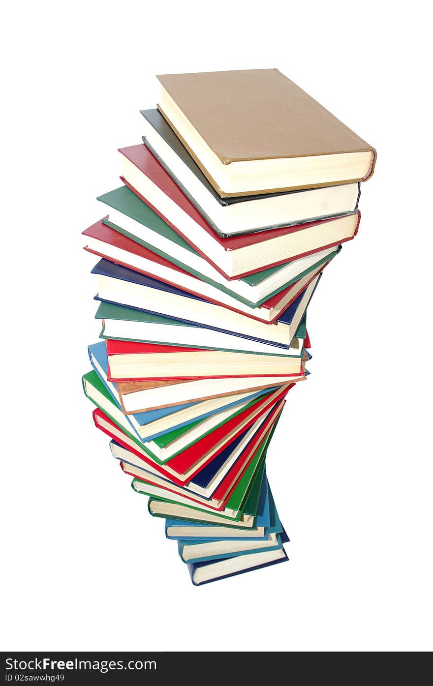 Books on the white background